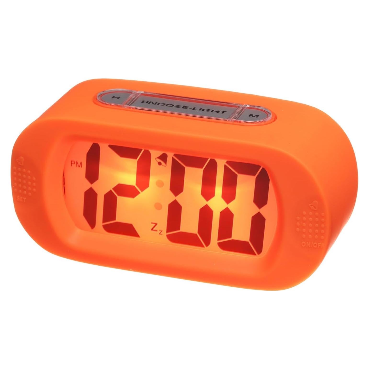Reloj Despertador Electrónico uxcell Naranja con Pantalla LCD