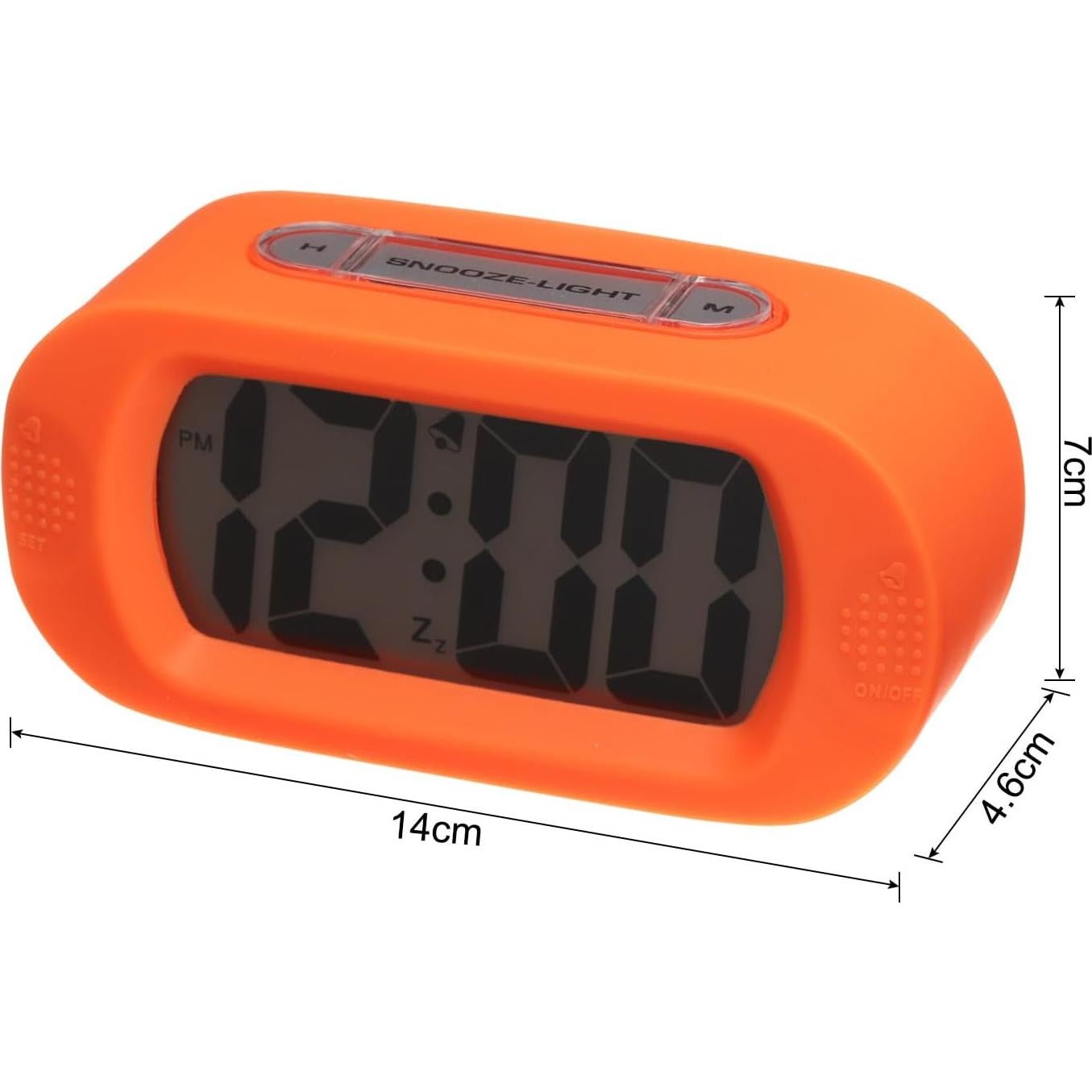 Reloj Despertador Electrónico uxcell Naranja con Pantalla LCD