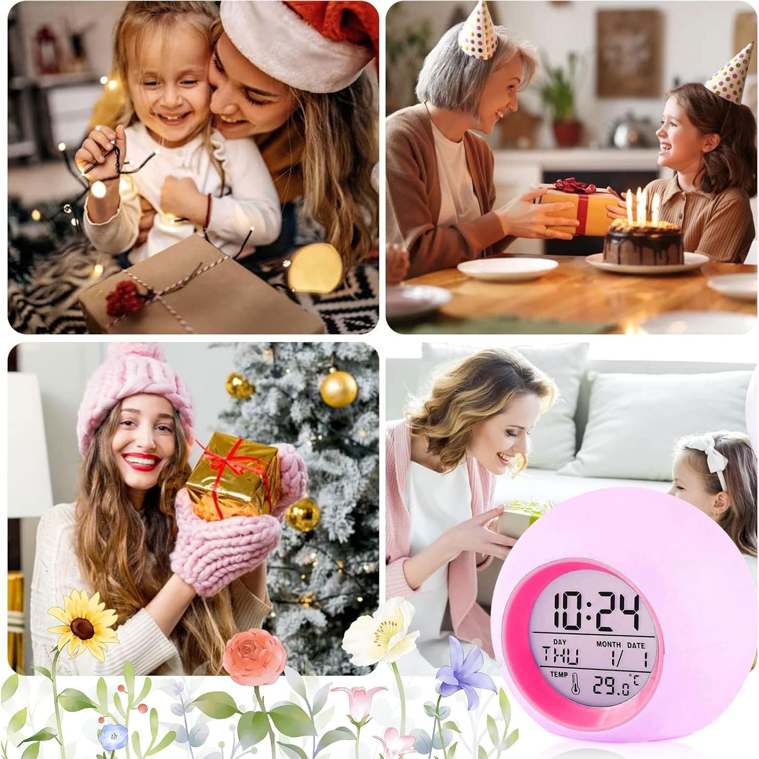 Reloj Despertador Infantil Tarklanda Rosa con Proyector de Estrellas