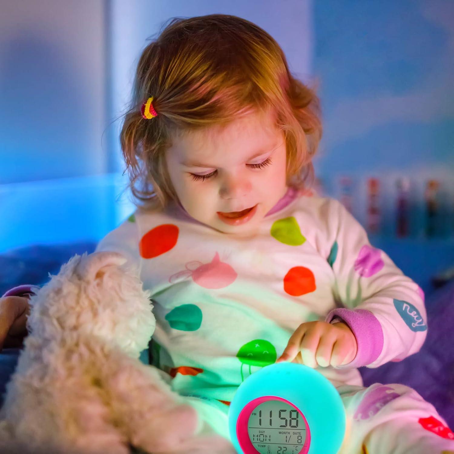 Reloj Despertador Infantil Tarklanda Rosa con Proyector de Estrellas