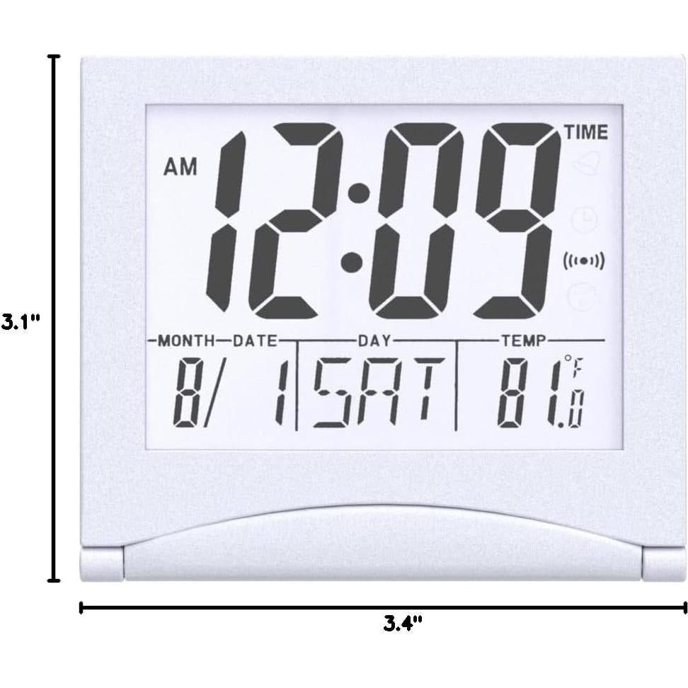 Reloj Despertador Digital KANBIT Compacto con Luz Blanca