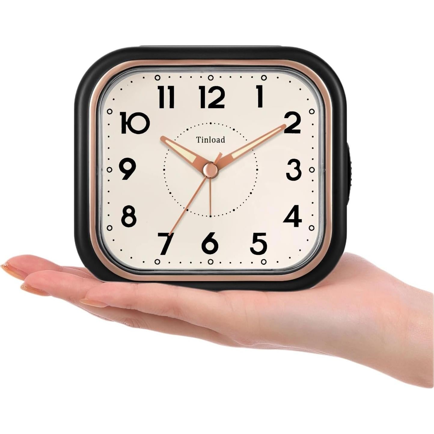 Reloj Despertador Analógico Retro Tinload-mc Negro 11.43 cm