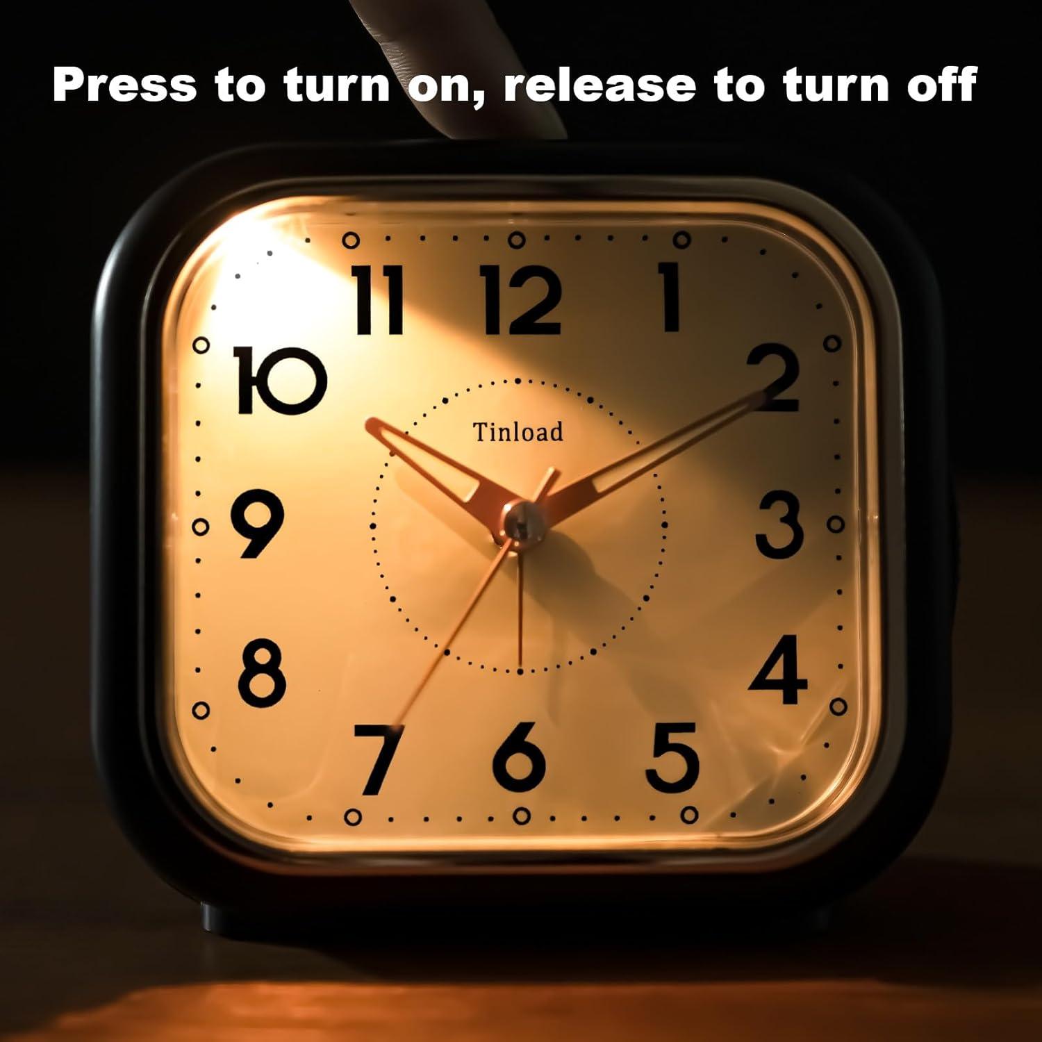 Reloj Despertador Analógico Retro Tinload-mc Negro 11.43 cm