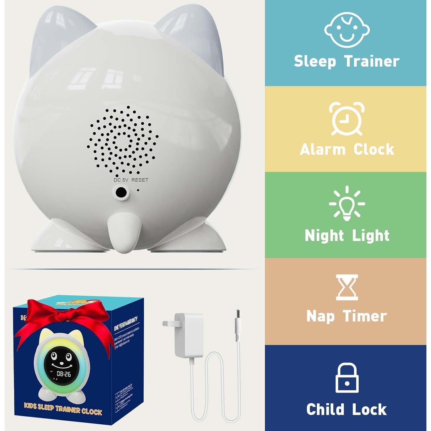 Reloj Despertador Infantil I·CODE A100 con Luz Nocturna