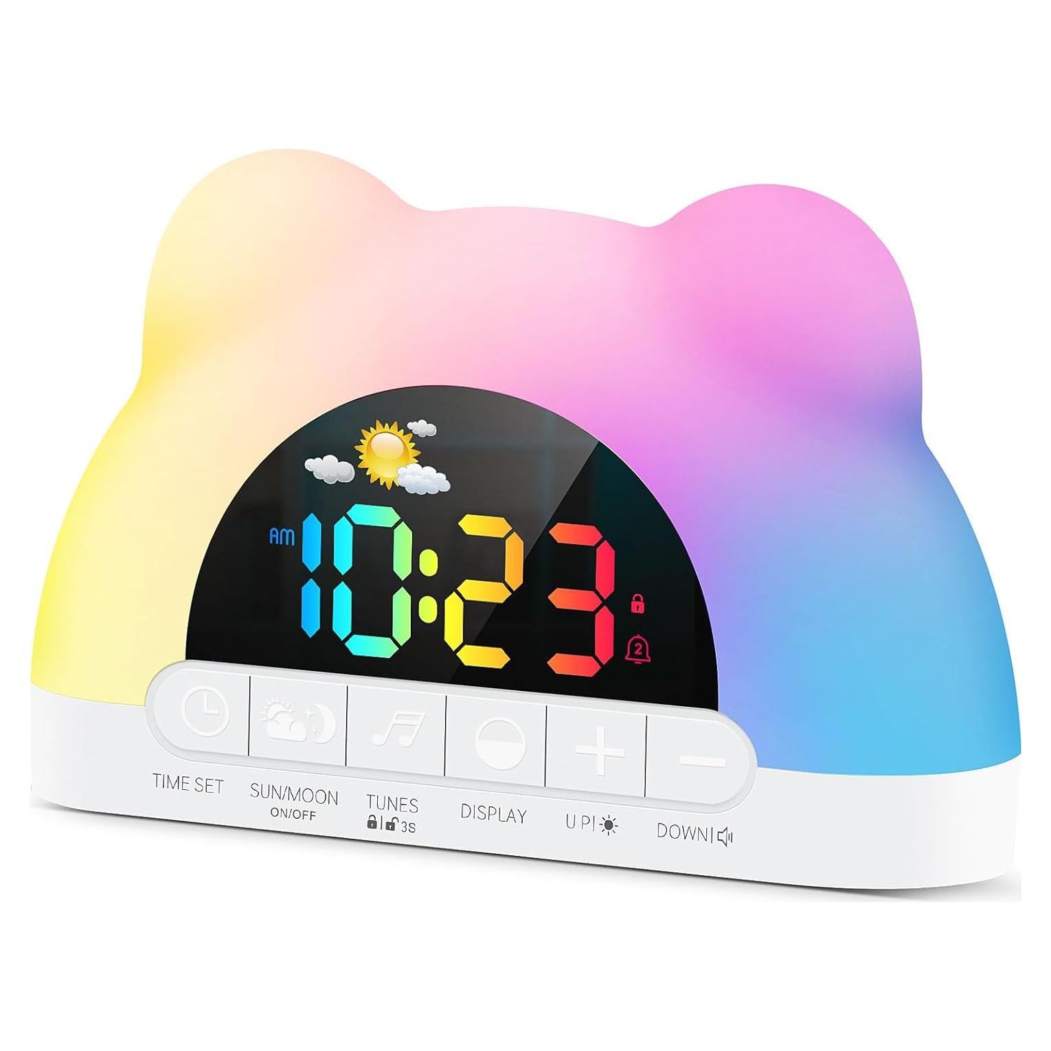Reloj Despertador Digital Azyh para Niños con Luz y Música