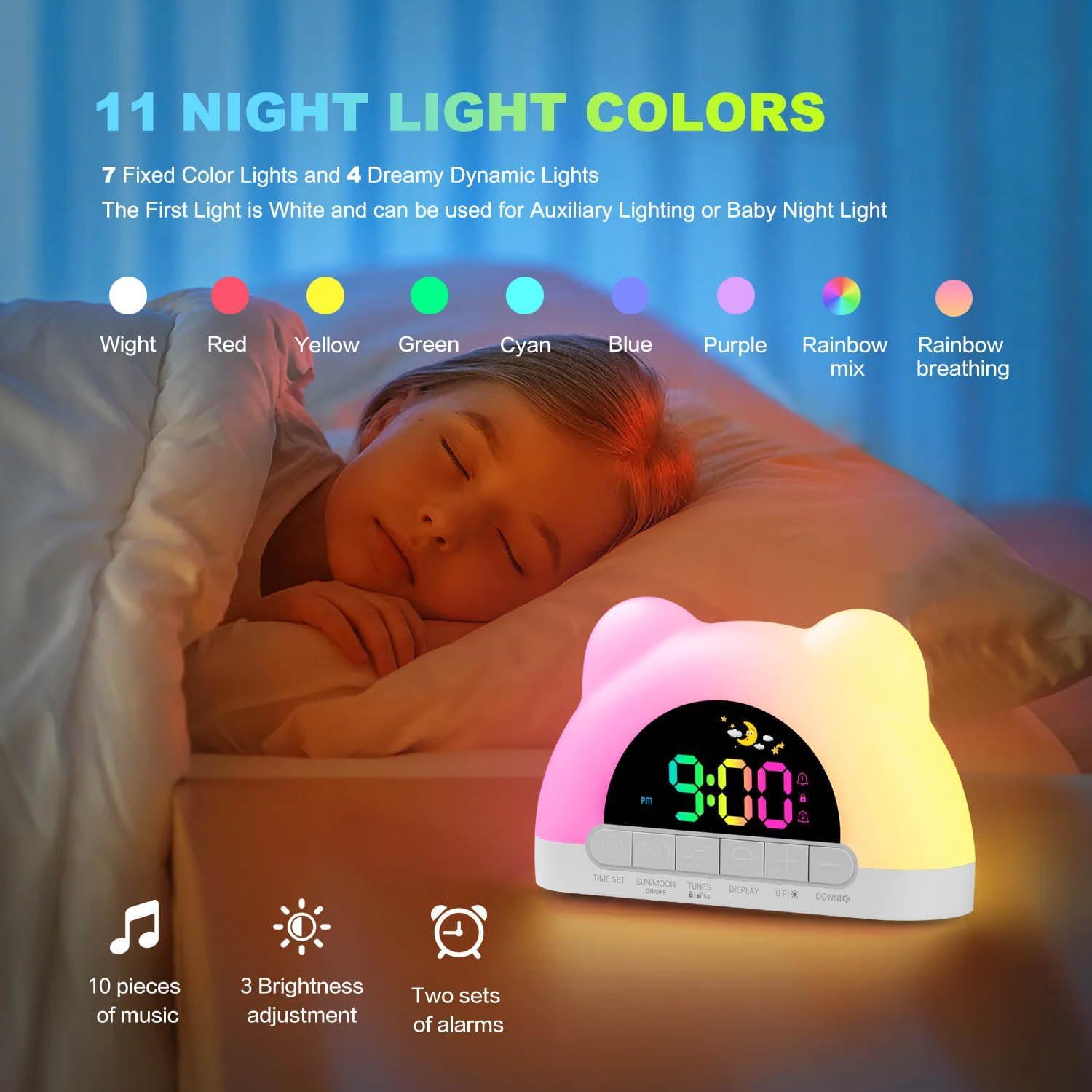 Reloj Despertador Digital Azyh para Niños con Luz y Música