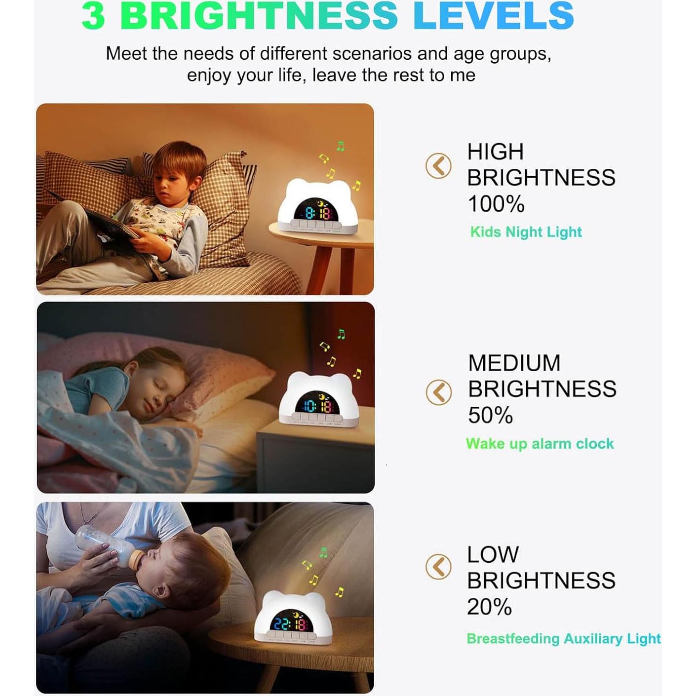 Reloj Despertador Digital Azyh para Niños con Luz y Música