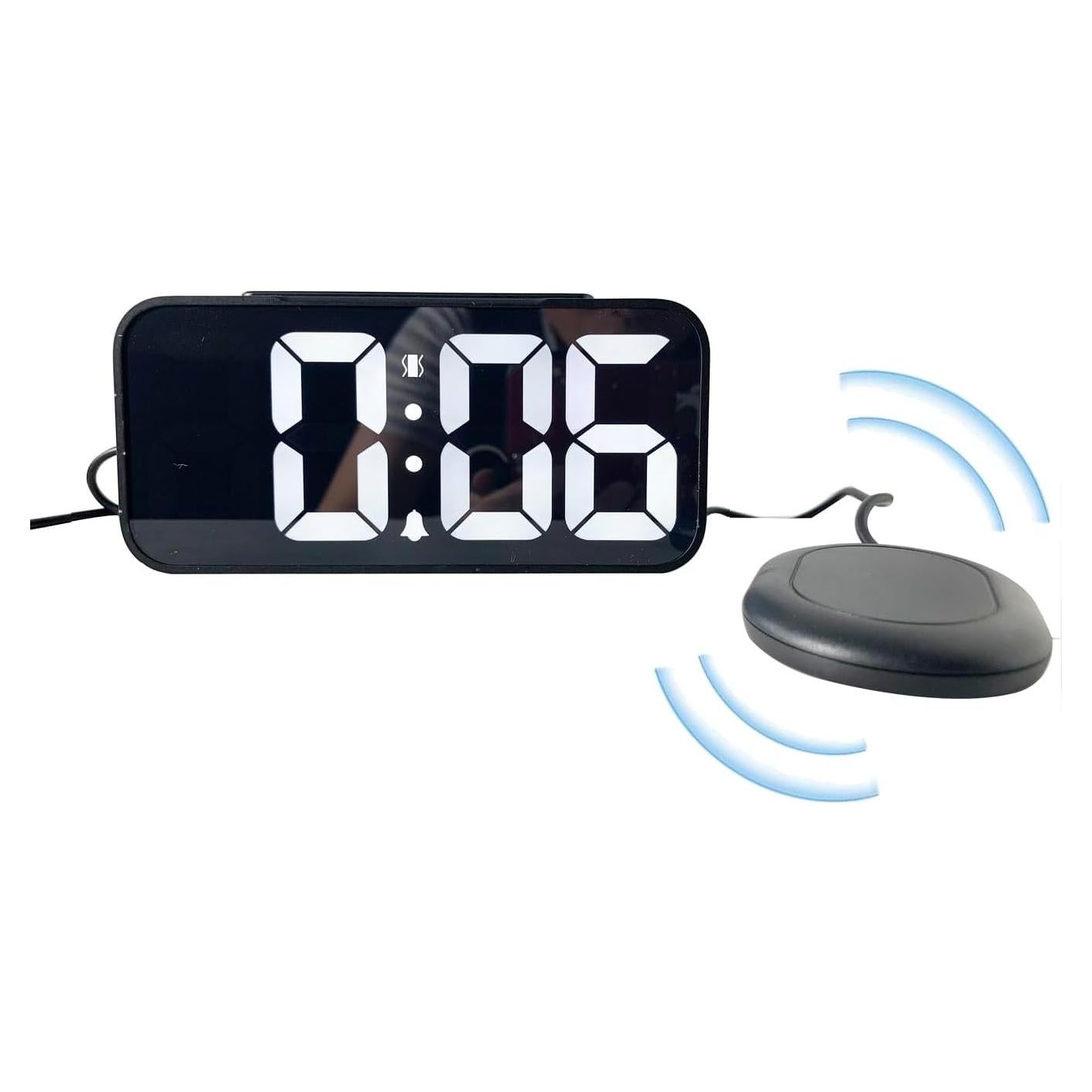Reloj Despertador LED Fjshellhome con Vibración y Alarma Dual