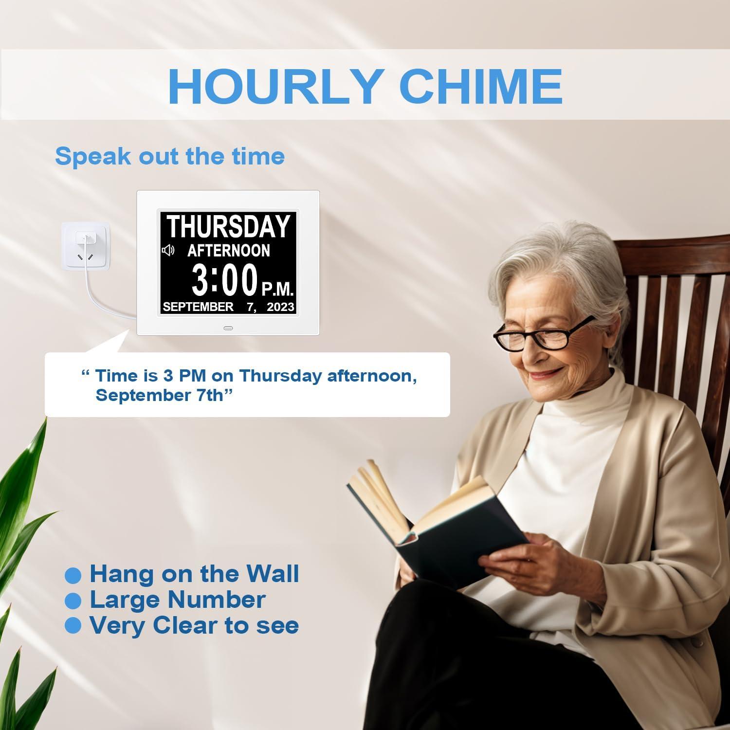 Reloj Despertador Digital JALL DC801 - Pantalla Grande 20.32 cm