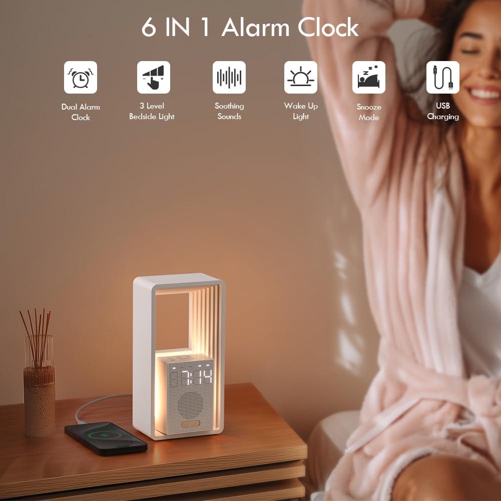 Reloj Despertador Digital WILIT con Luz de Amanecer y Sonidos