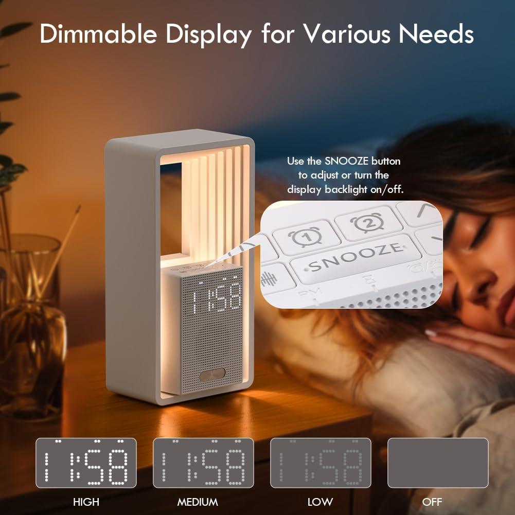 Reloj Despertador Digital WILIT con Luz de Amanecer y Sonidos