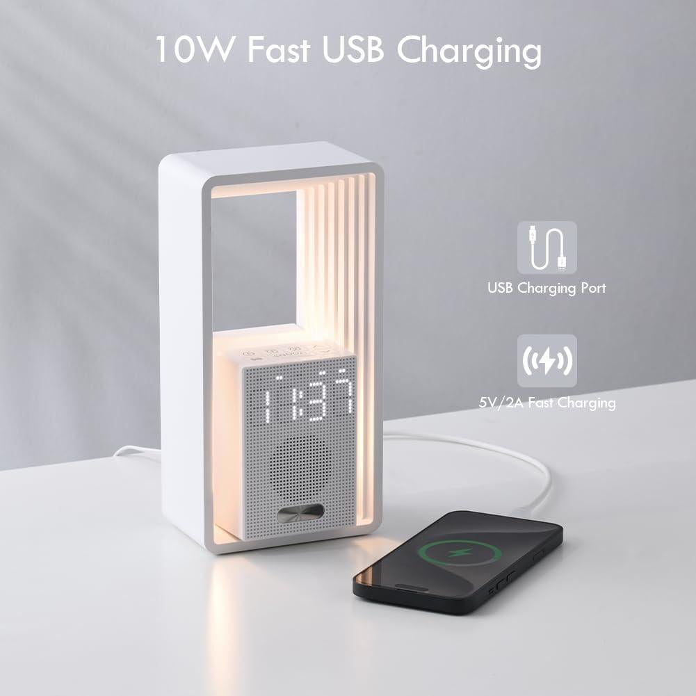 Reloj Despertador Digital WILIT con Luz de Amanecer y Sonidos