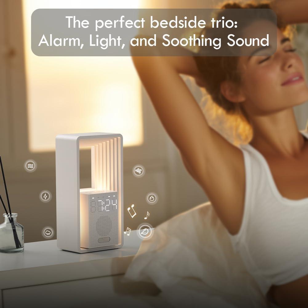 Reloj Despertador Digital WILIT con Luz de Amanecer y Sonidos