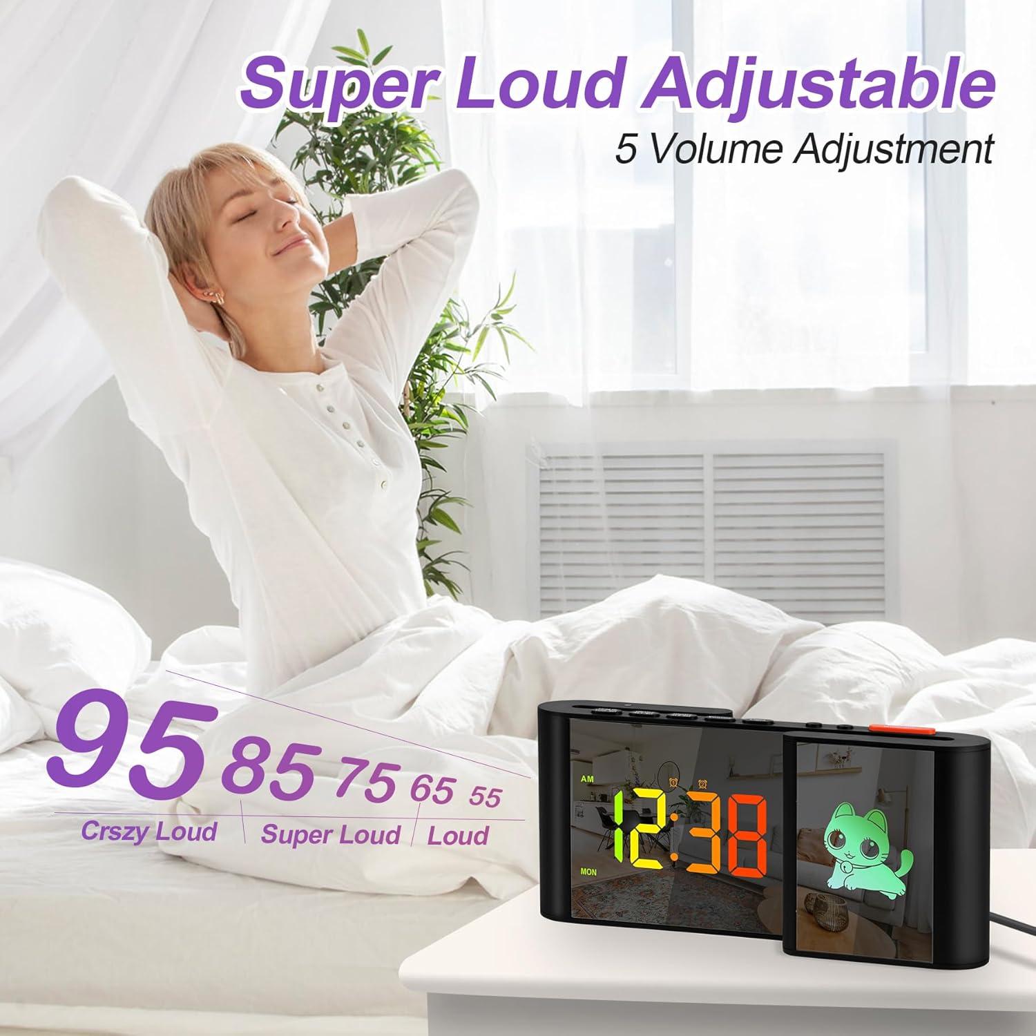 Reloj Despertador Digital SZELAM Gato Negro 18.3 cm RGB