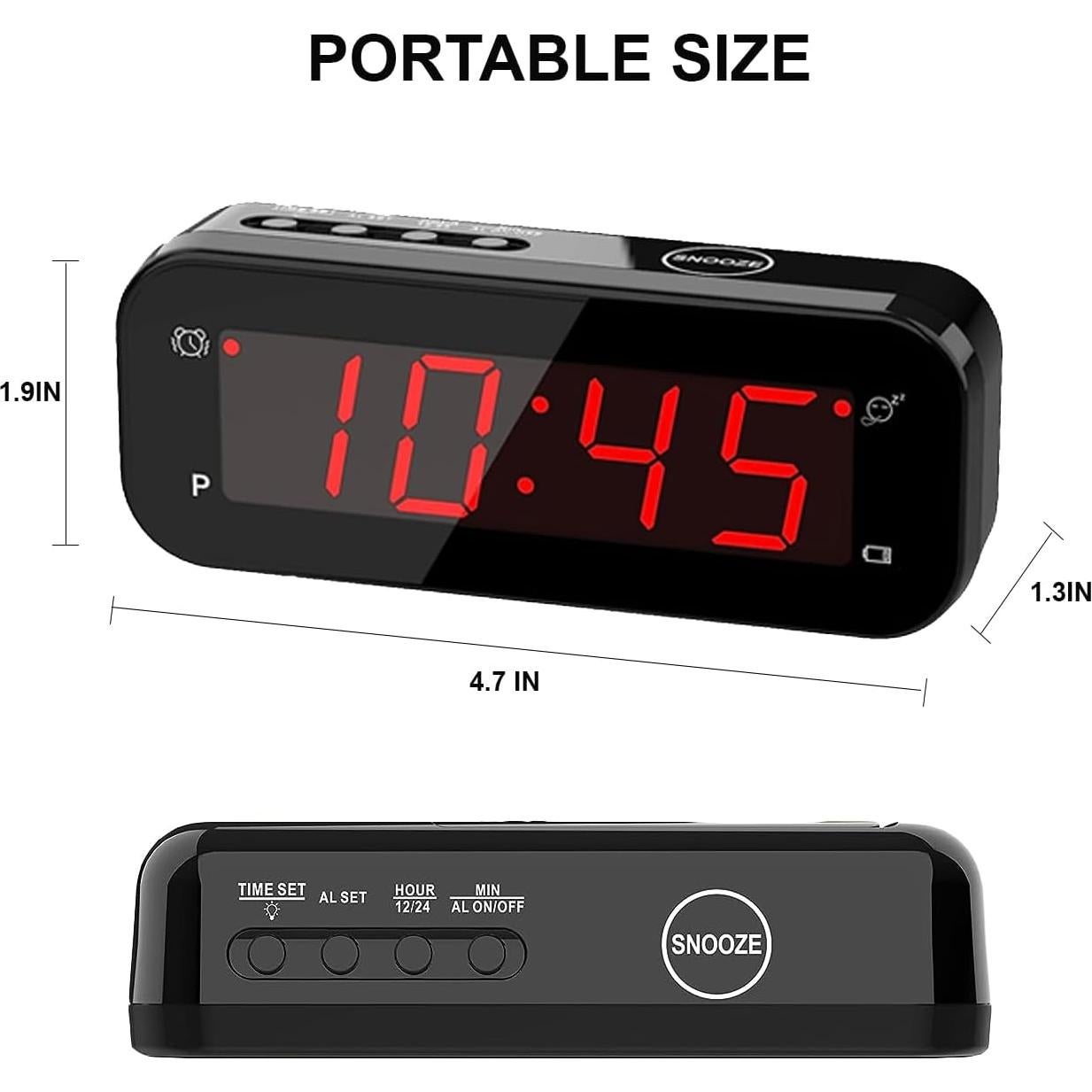 Reloj Despertador Digital SUPLEDCK con Pantalla de Temperatura