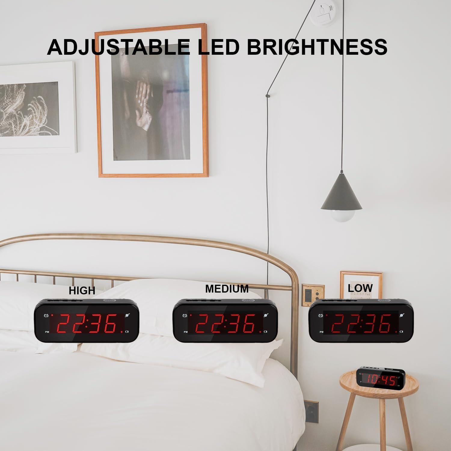 Reloj Despertador Digital SUPLEDCK con Pantalla de Temperatura