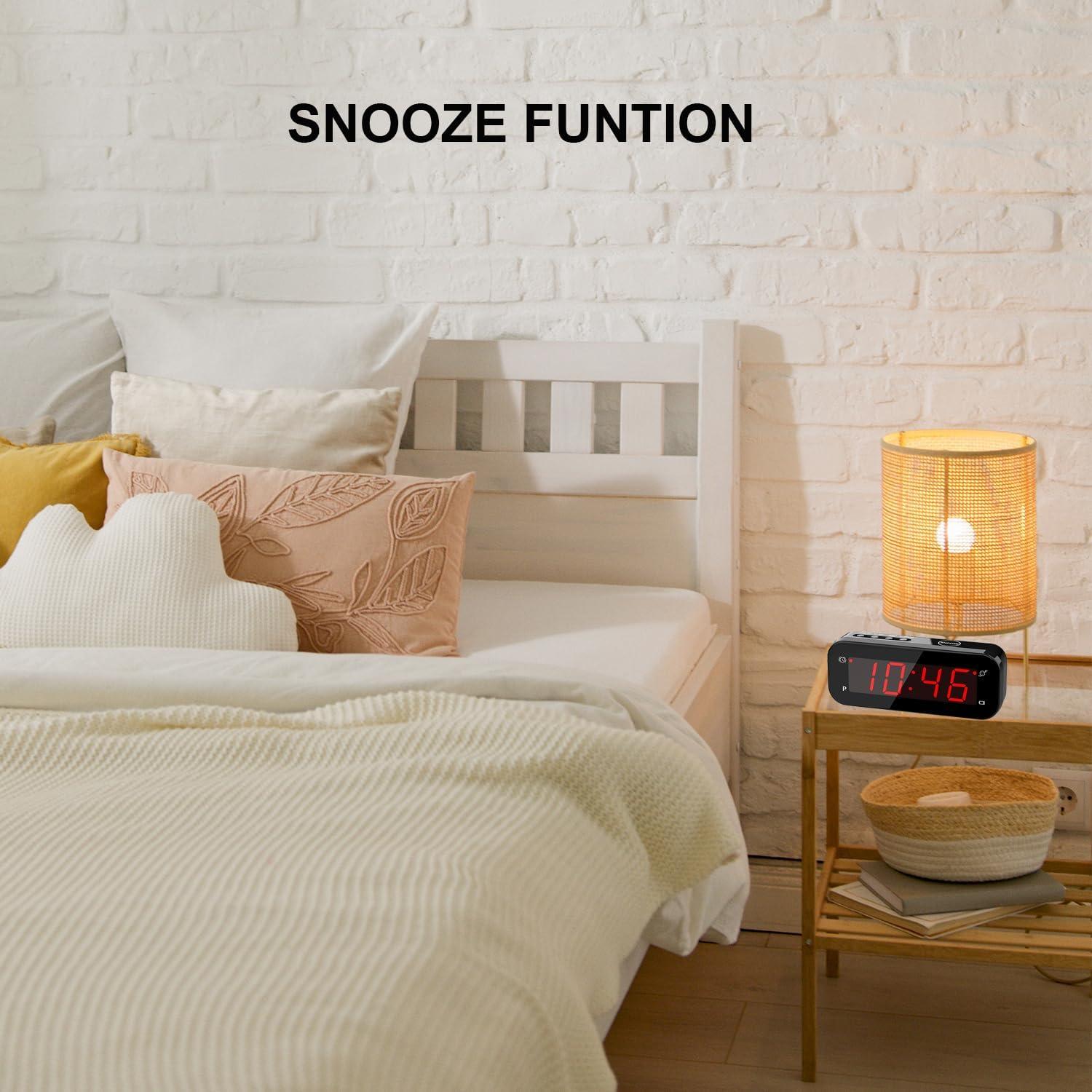 Reloj Despertador Digital SUPLEDCK con Pantalla de Temperatura