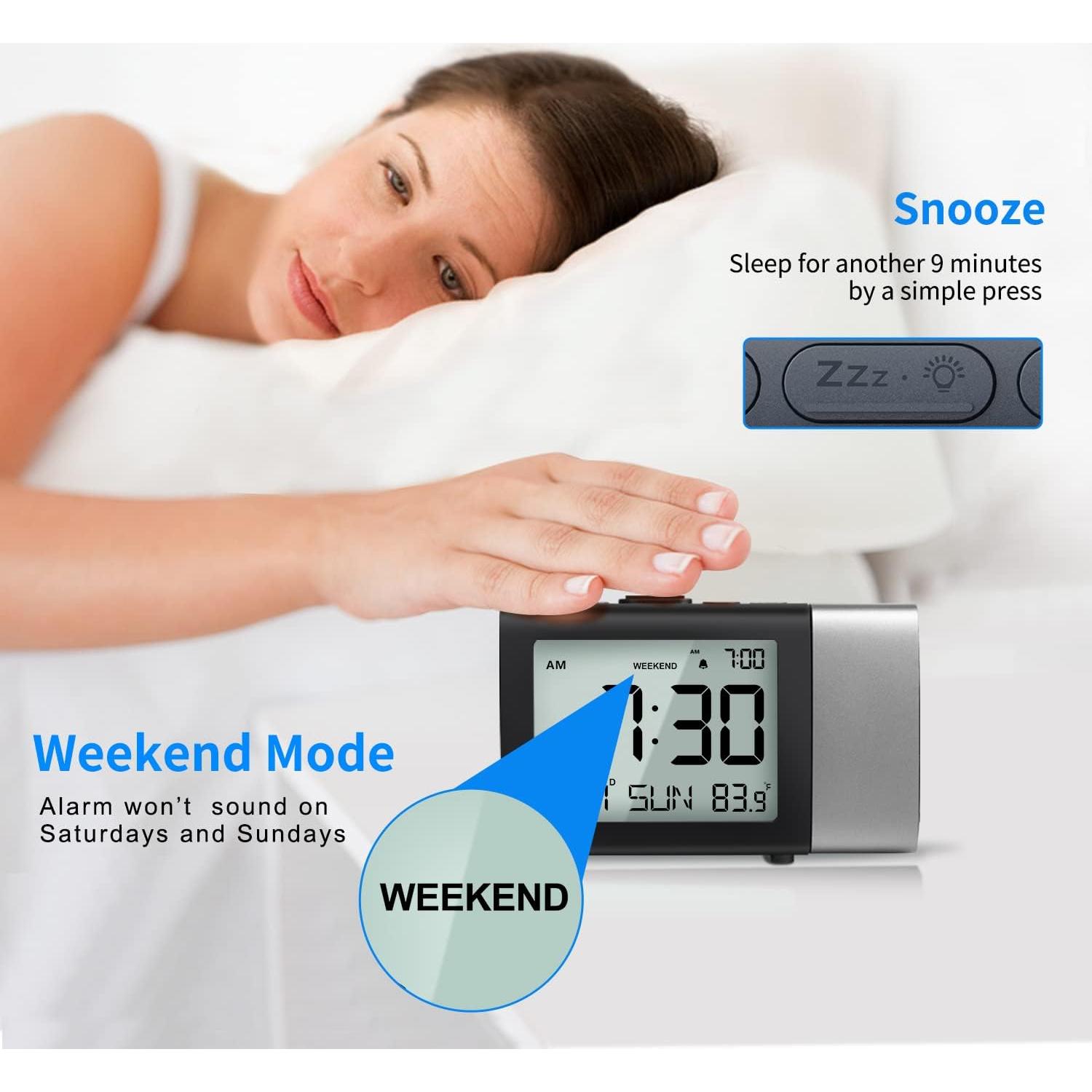 Reloj Despertador Proyector MeesMeek Digital con Temperatura