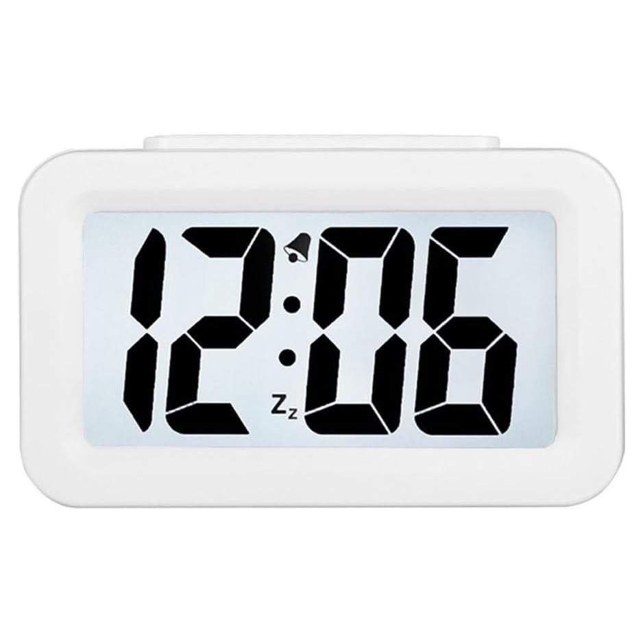 Reloj Despertador Inteligente Hense Blanco con Luz Nocturna