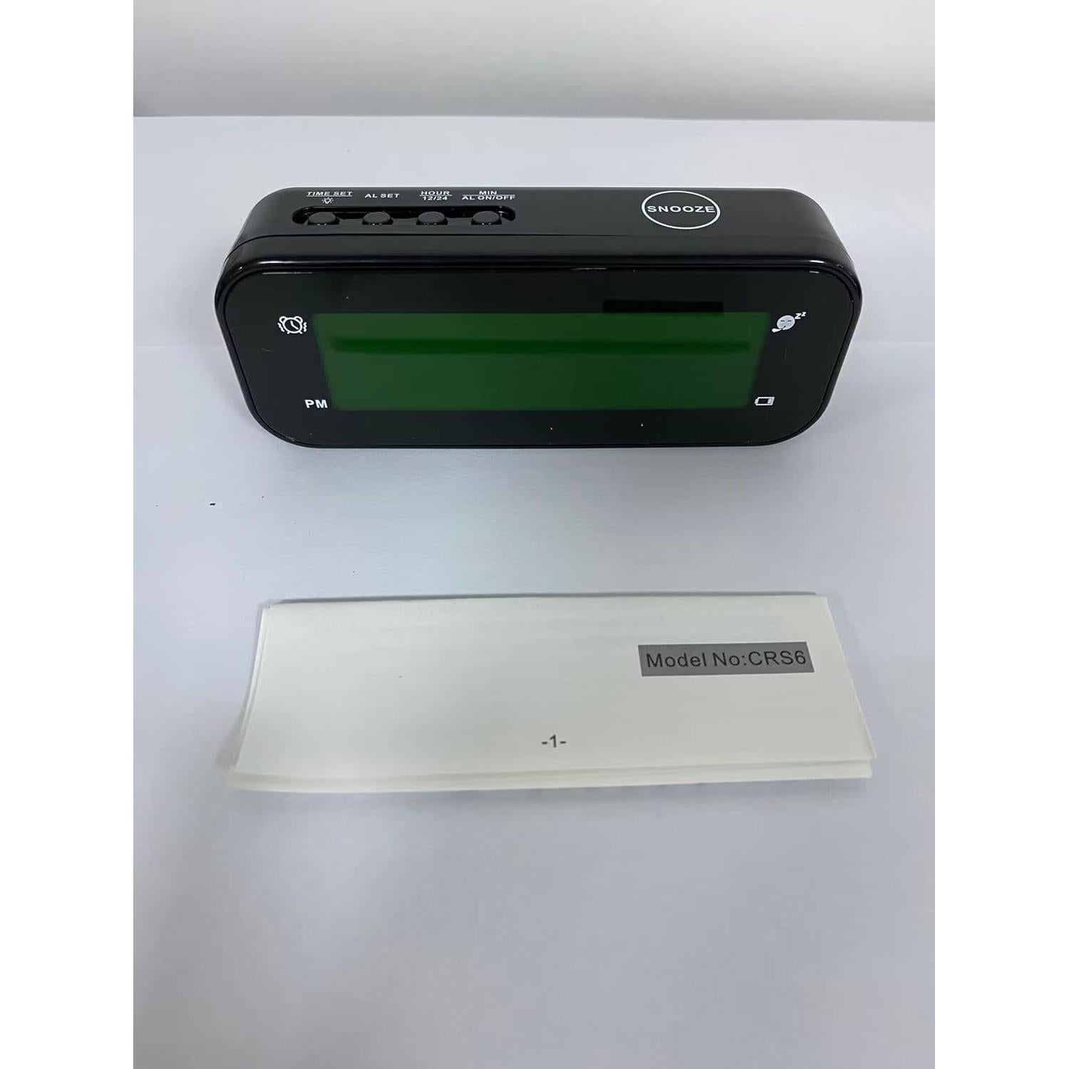 Reloj Despertador Digital Timegyro Compacto LED Negro-Verde