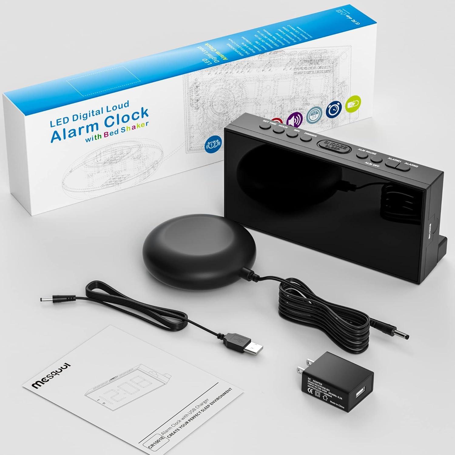 Reloj Despertador Vibrador Mesqool M-CR1001EM Azul 7"