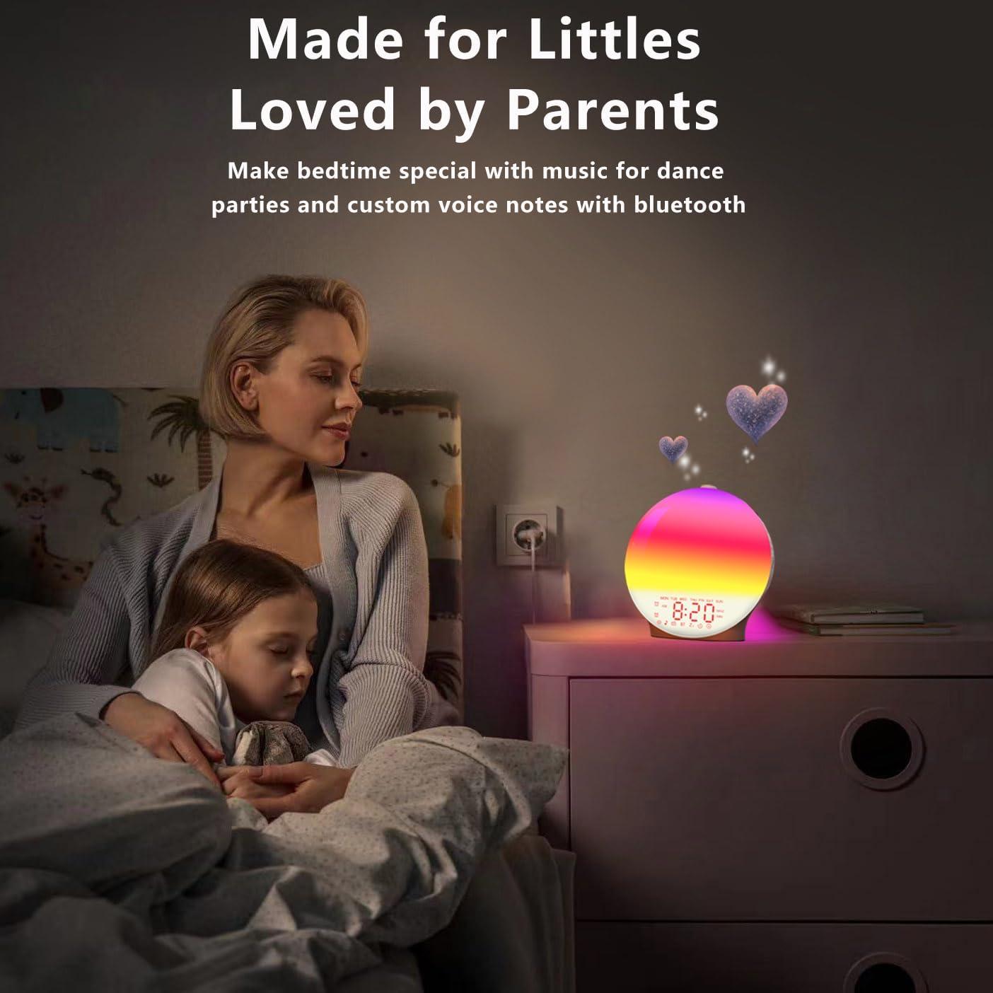 Reloj Despertador Luz de Amanecer MASSII K7, Bluetooth 5W