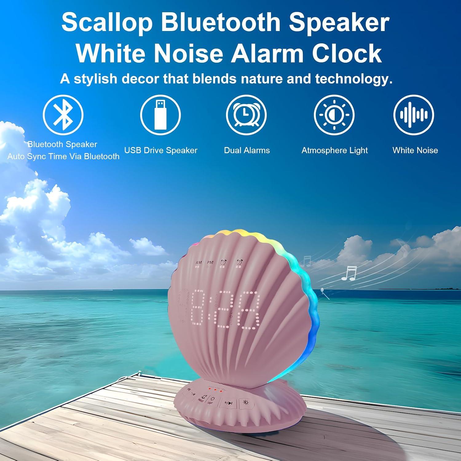 Reloj Despertador Bluetooth CHOUYONL con Luz Nocturna RGB