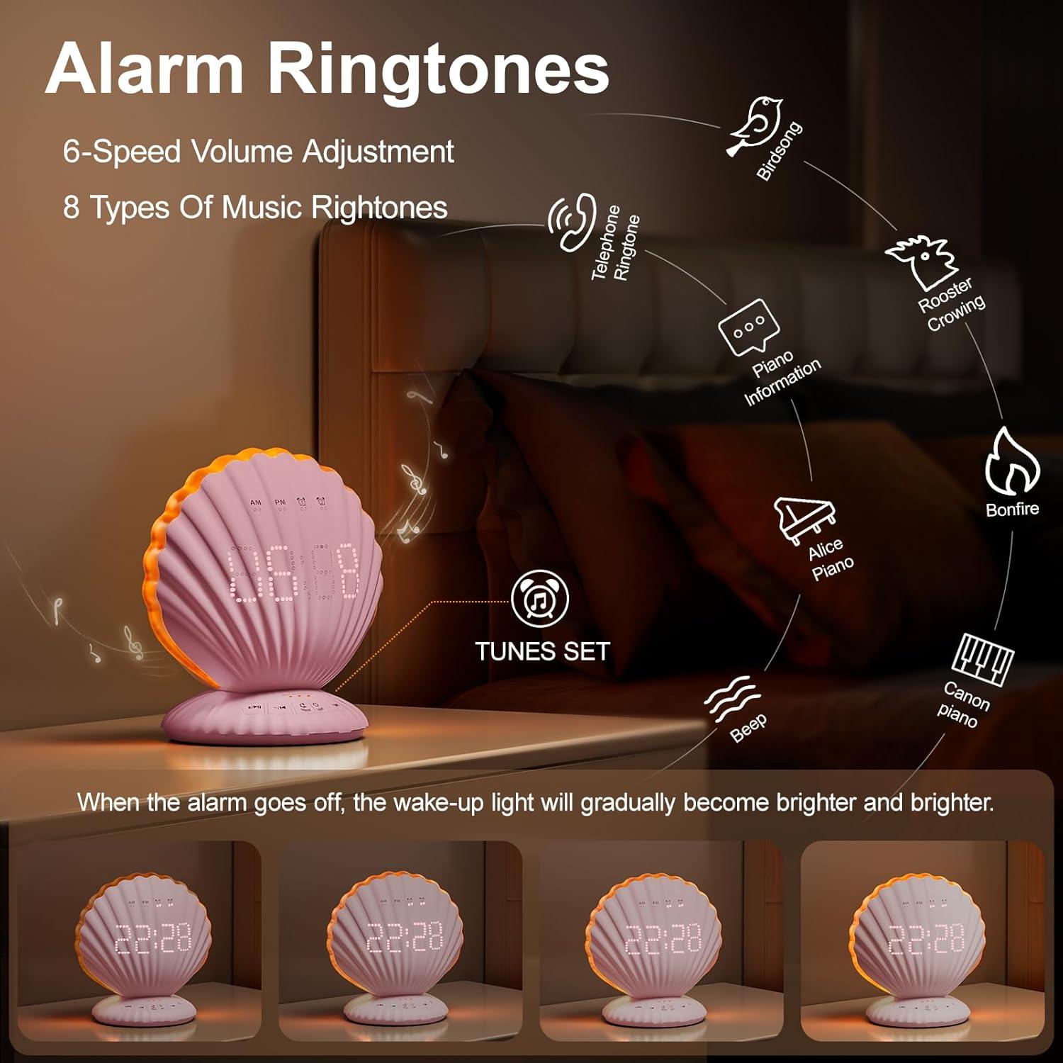 Reloj Despertador Bluetooth CHOUYONL con Luz Nocturna RGB