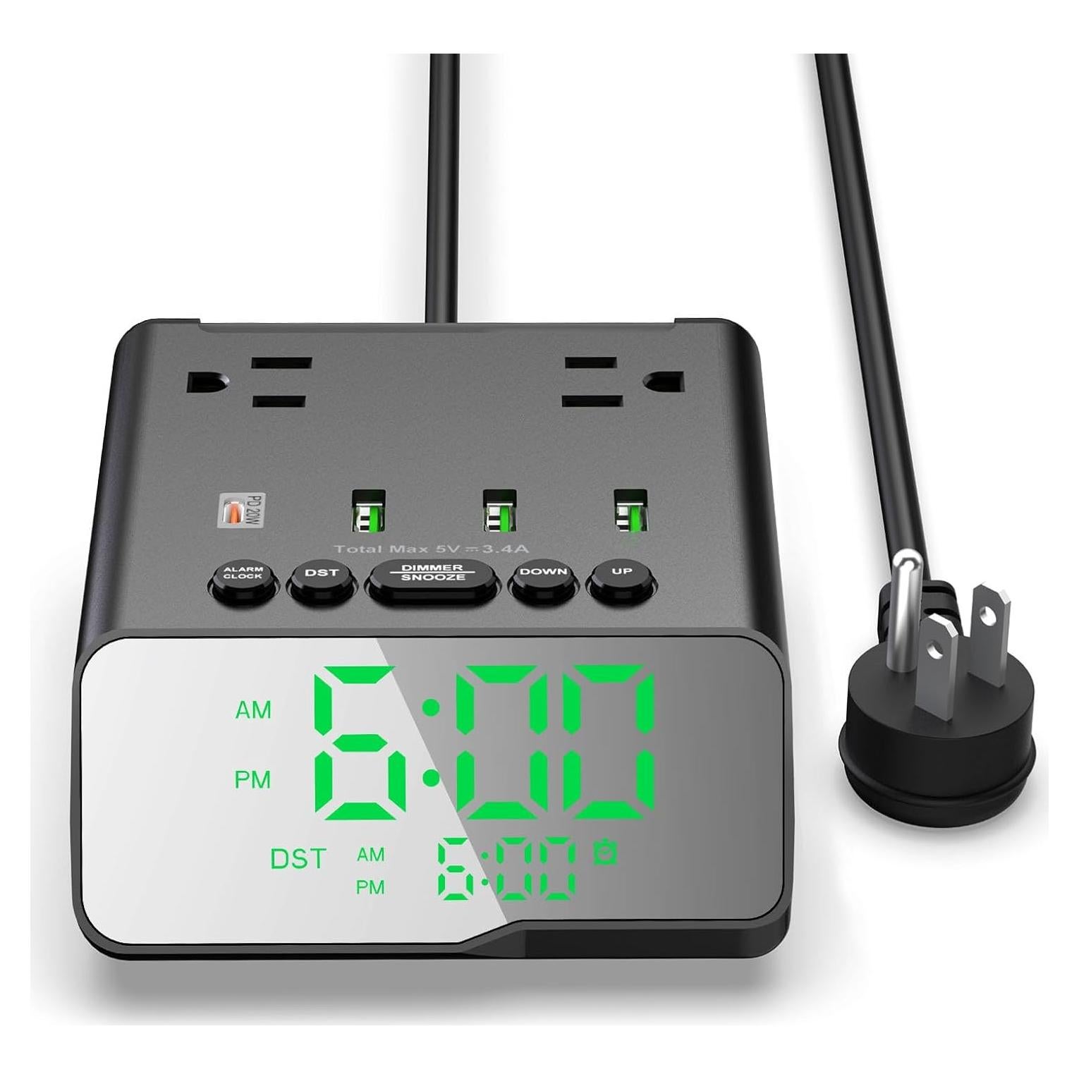 Reloj Despertador Electrónico Kungfuking con Cargador USB