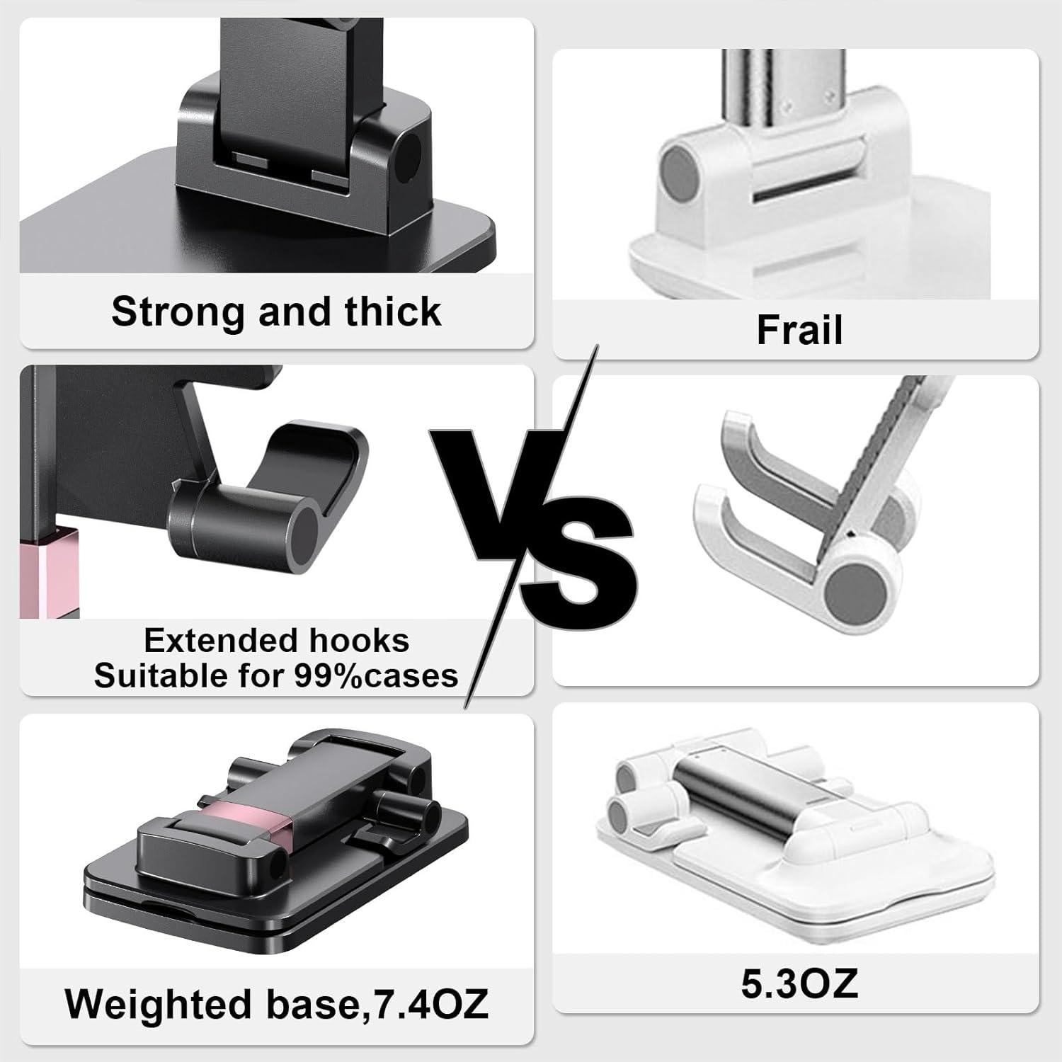 Soporte Ajustable para Teléfono de Escritorio Meilibao Negro