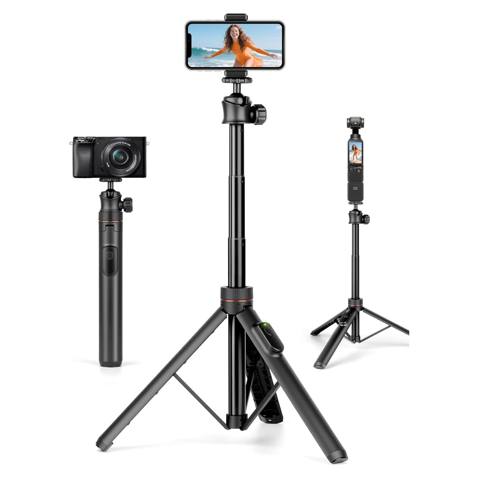 Trípode JOILCAN 64" (162.56 cm) con Control Remoto y Soporte