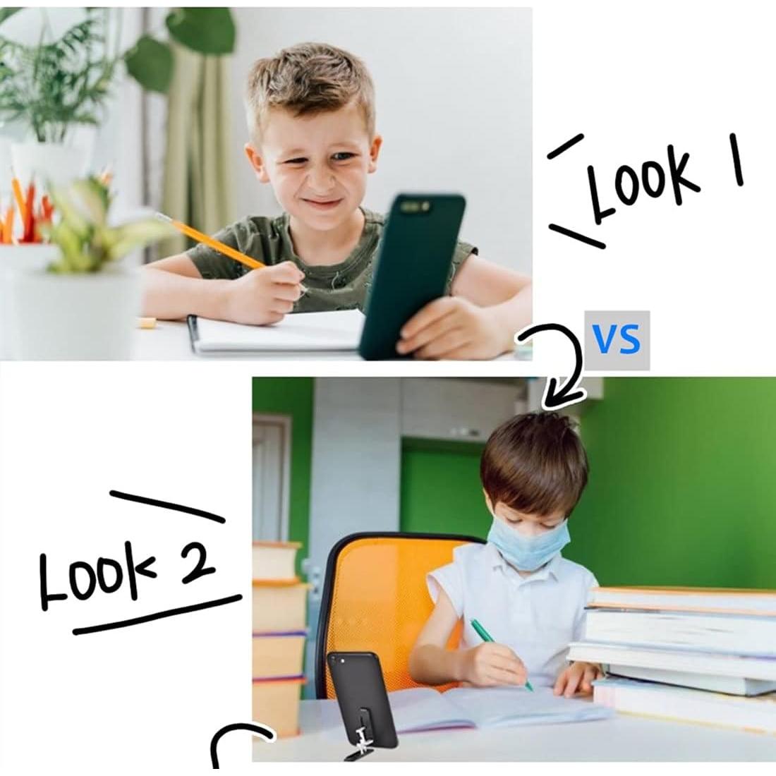 Soporte para Teléfono Litewon Ajustable Negro - Adhesivo Fuerte