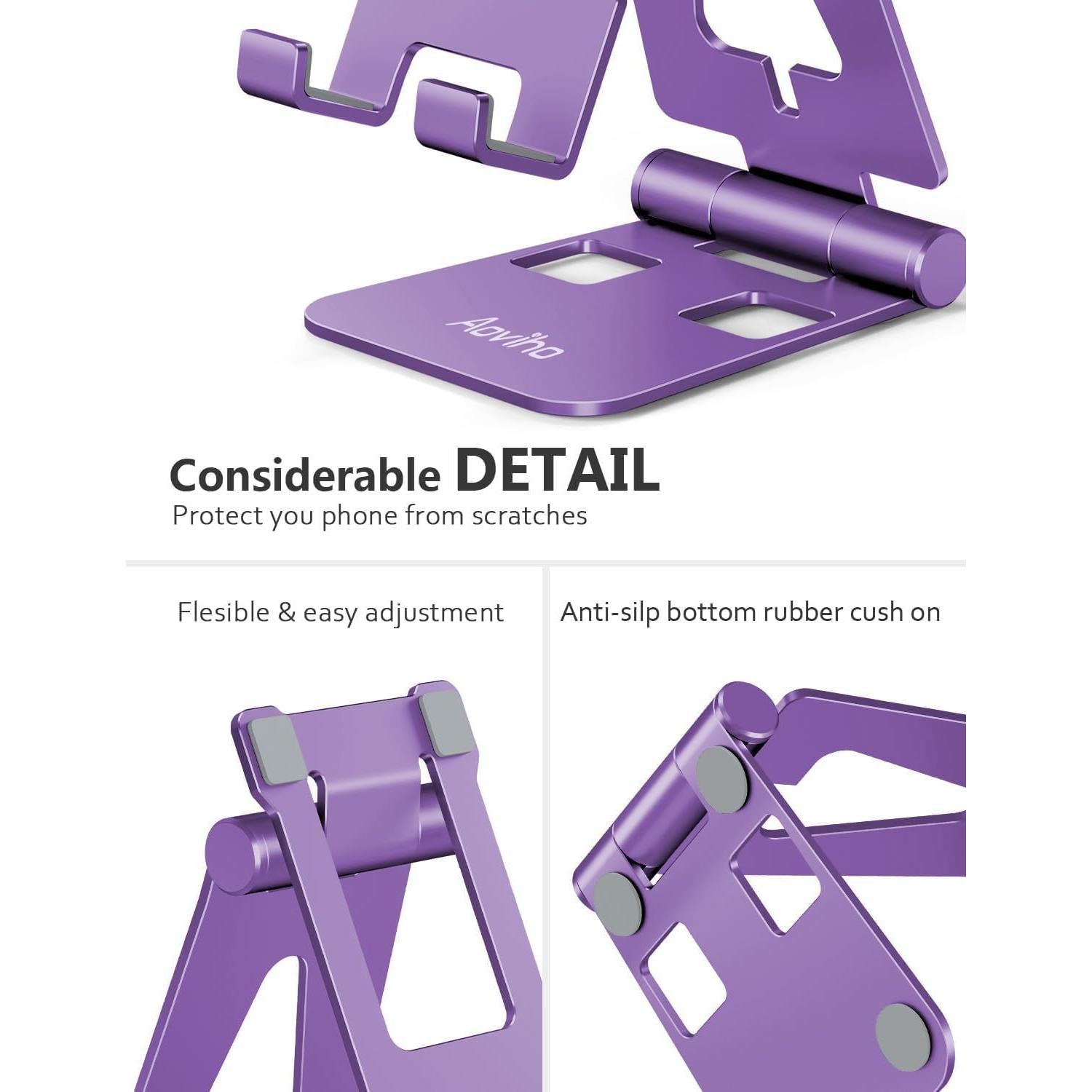 Soporte Ajustable para Teléfono Móvil Aoviho H6 Púrpura