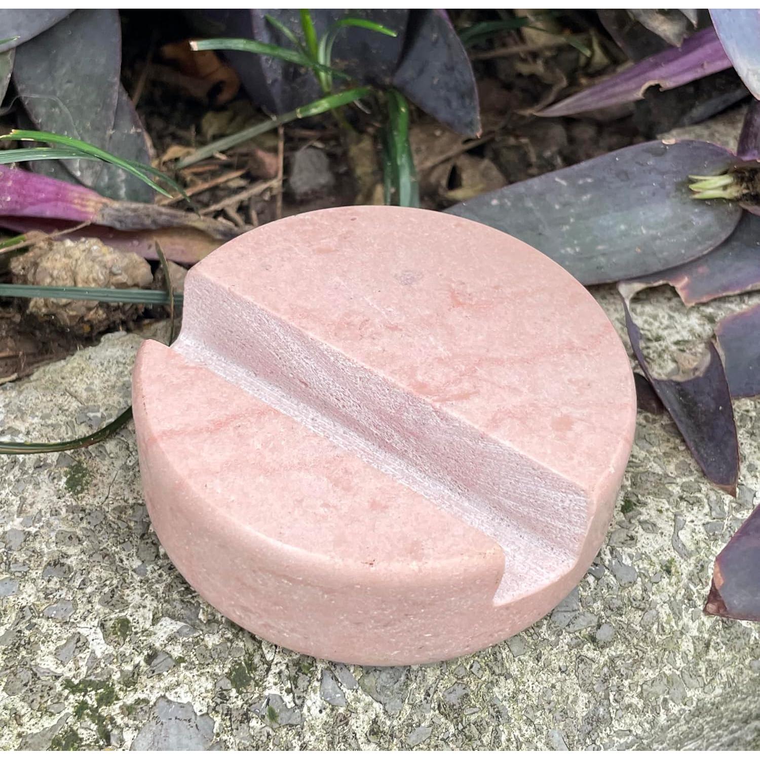 Soporte de teléfono de mármol FASHCIAGA rosa para escritorio