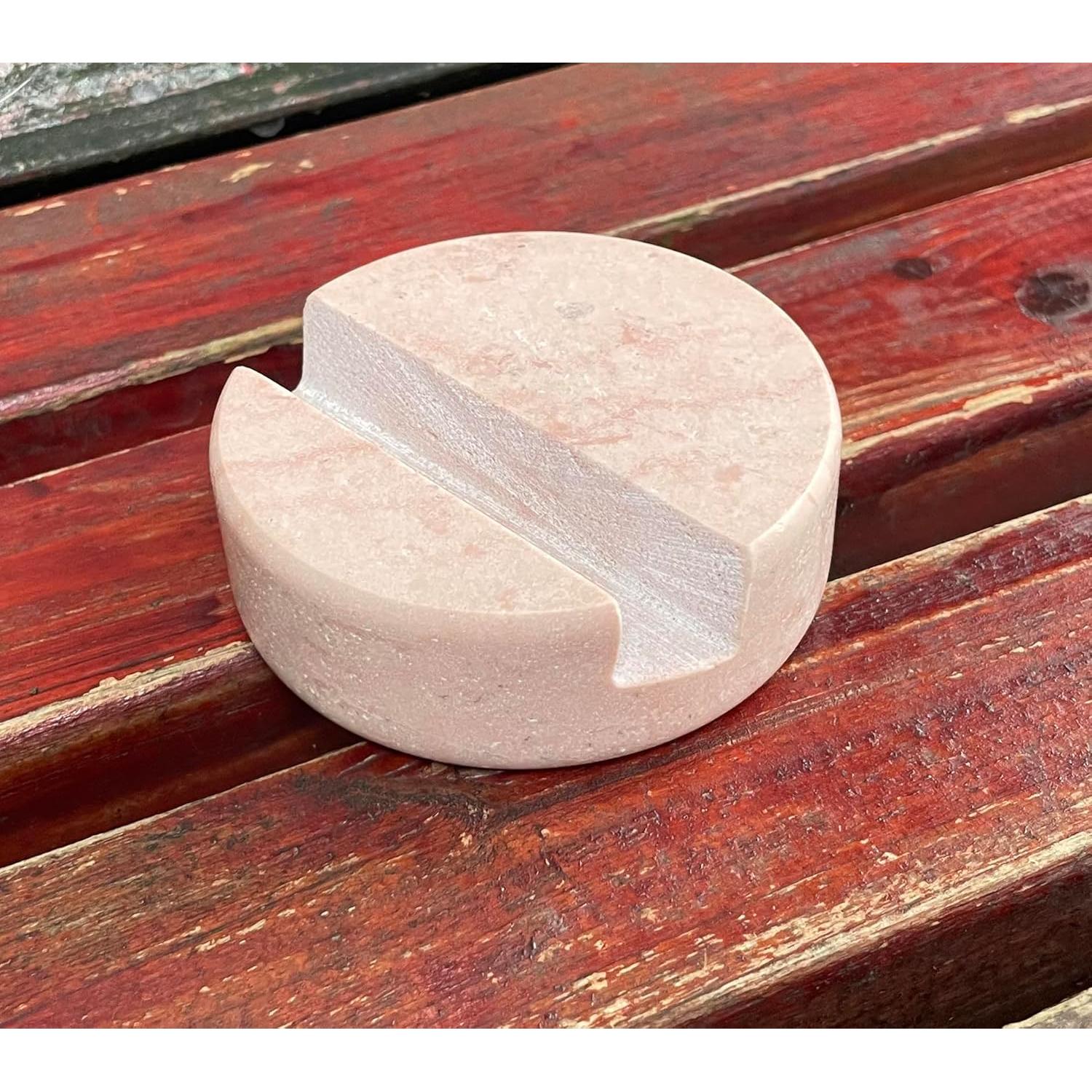 Soporte de teléfono de mármol FASHCIAGA rosa para escritorio