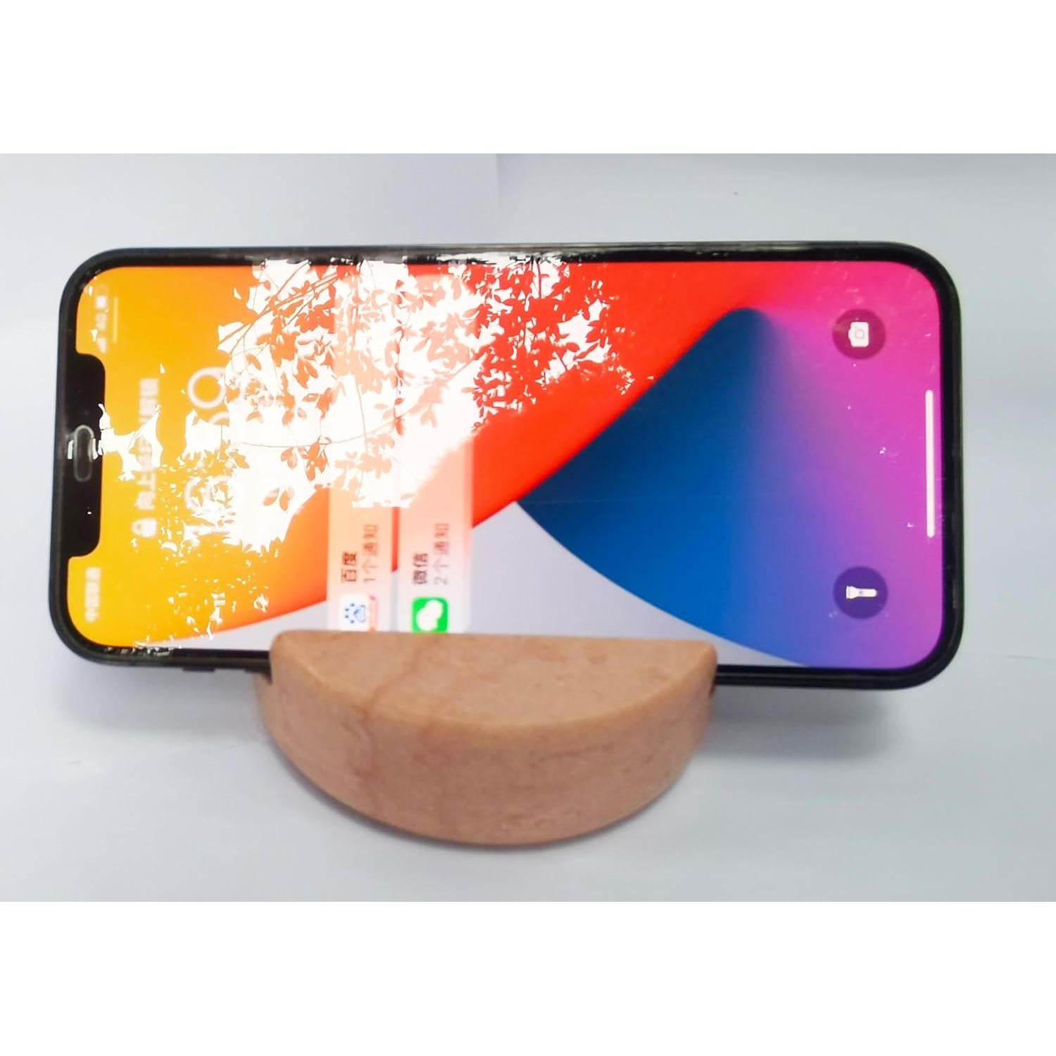 Soporte de teléfono de mármol FASHCIAGA rosa para escritorio