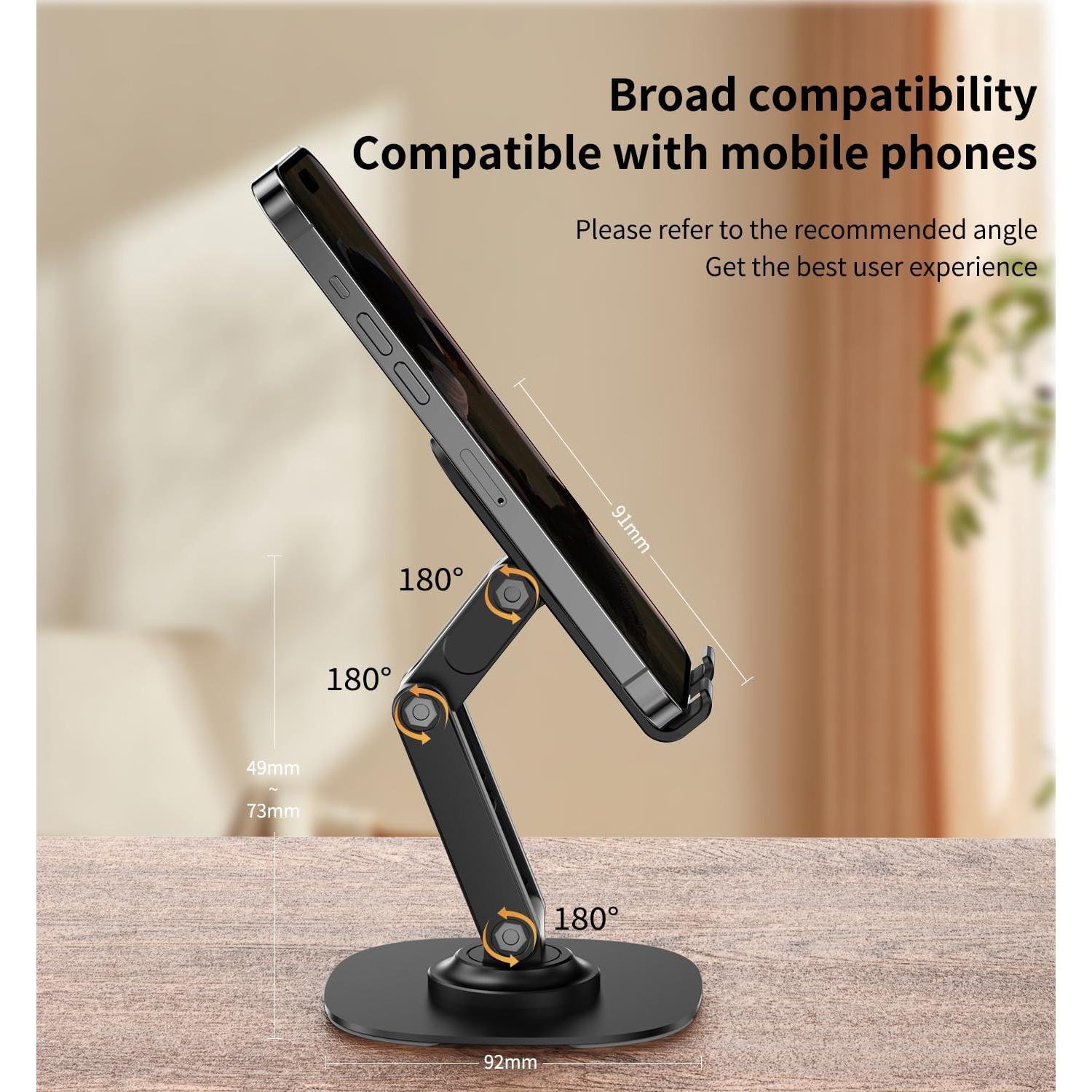 Soporte Plegable para Teléfono Celular 360° RuiTao K69-Negro