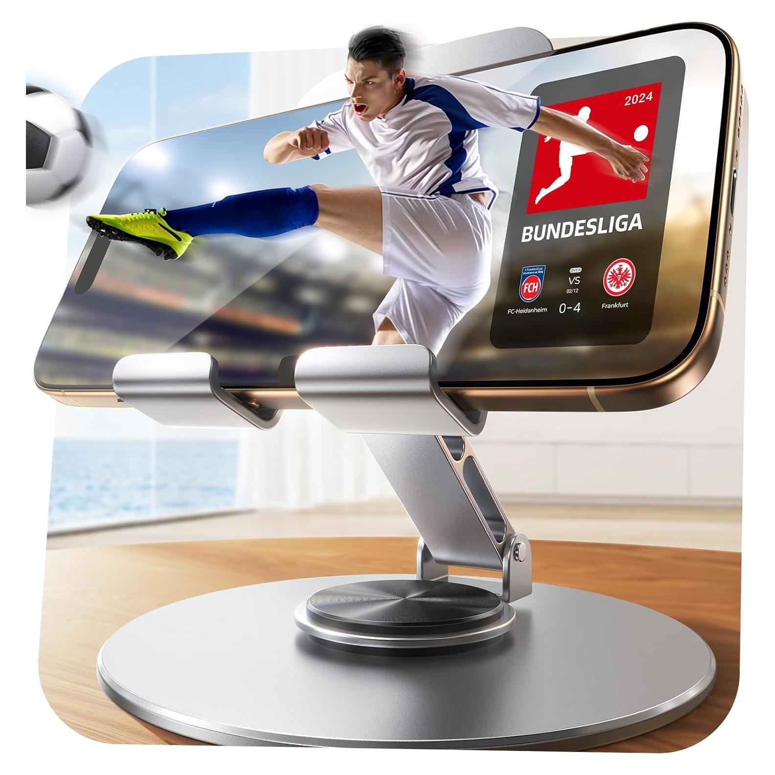 Soporte para Teléfono LISEN de Metal Ajustable 360° - Compatible con iPhone y Samsung