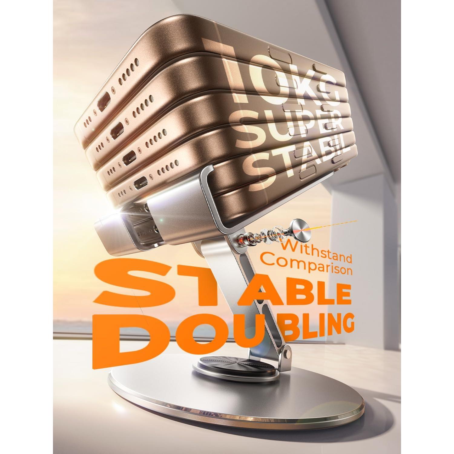 Soporte para Teléfono LISEN de Metal Ajustable 360° - Compatible con iPhone y Samsung