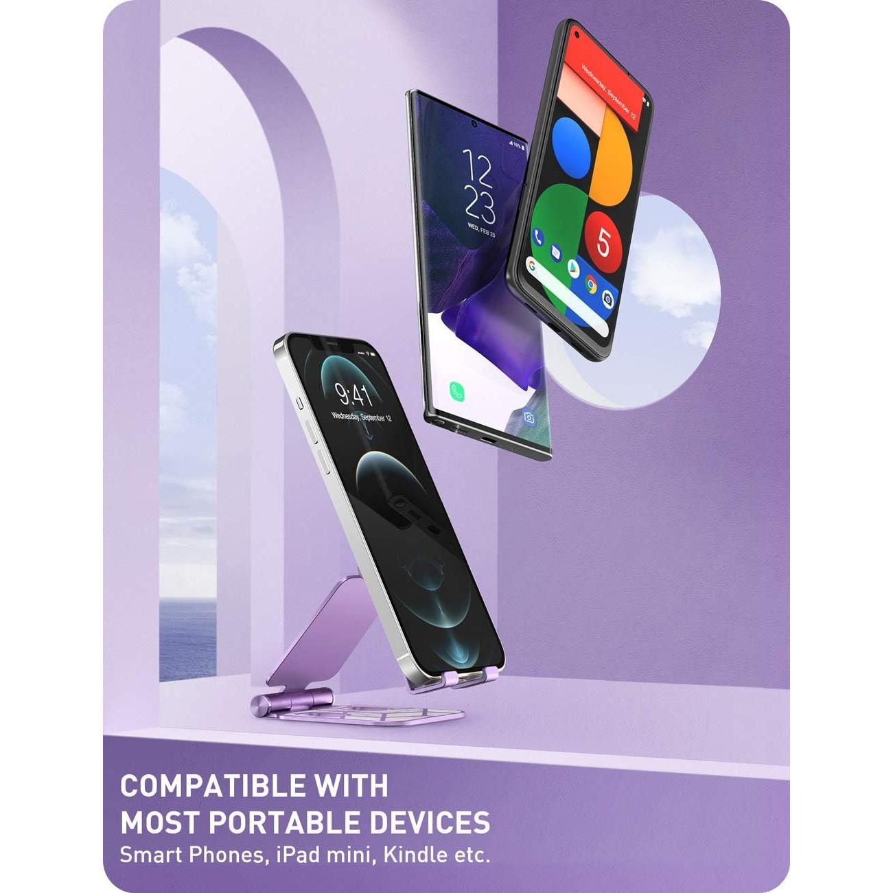 Soporte Plegable para Teléfono i-Blason Aluminio Púrpura