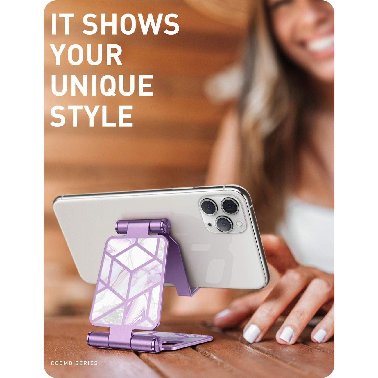 Soporte Plegable para Teléfono i-Blason Aluminio Púrpura