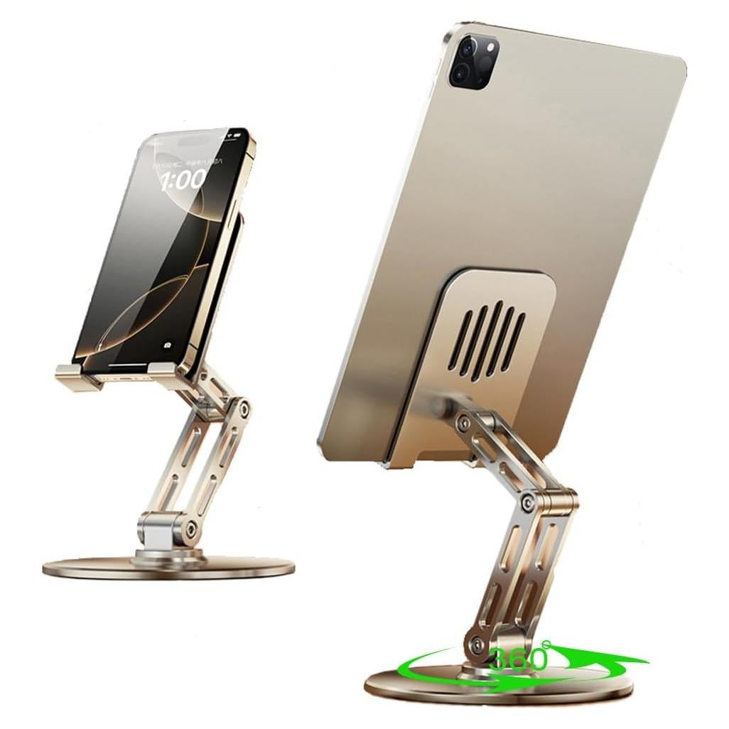 Soporte giratorio 360° para tabletas y teléfonos ITEUU, aluminio