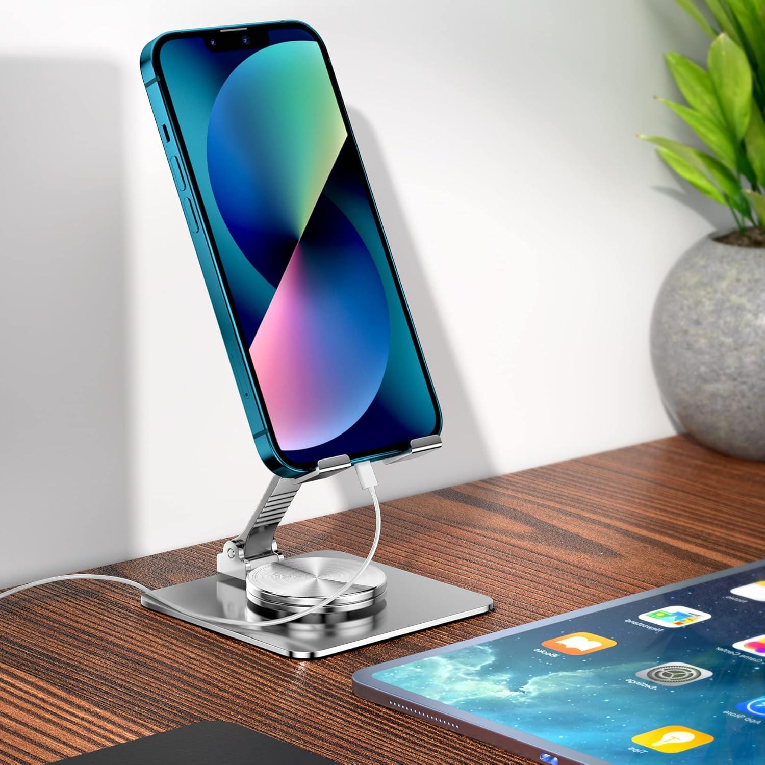 Soporte Plegable y Rotativo para Teléfono y Tableta Qutechwood