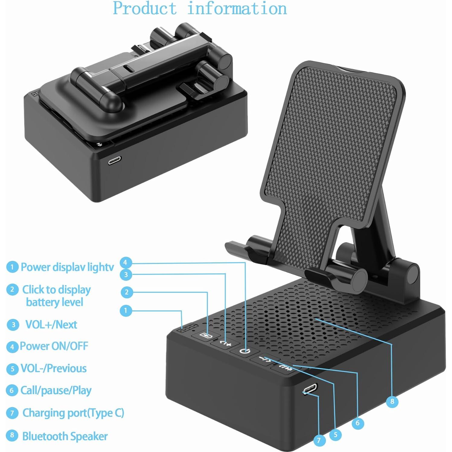 Altavoz Bluetooth Inalámbrico Mahensy con Soporte Plegable