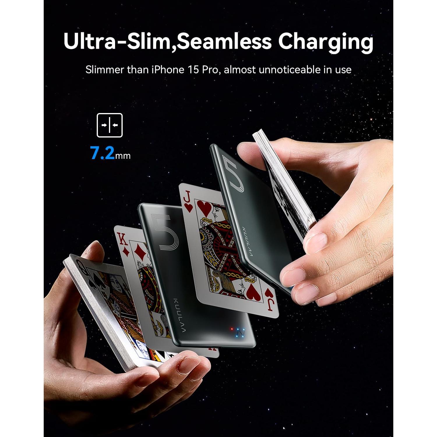 Batería Portátil MagSafe Kuulaa 5000mAh Ultra Delgado USB-C