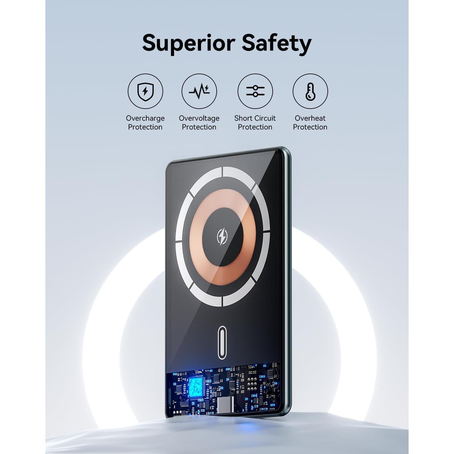 Batería Portátil MagSafe Kuulaa 5000mAh Ultra Delgado USB-C