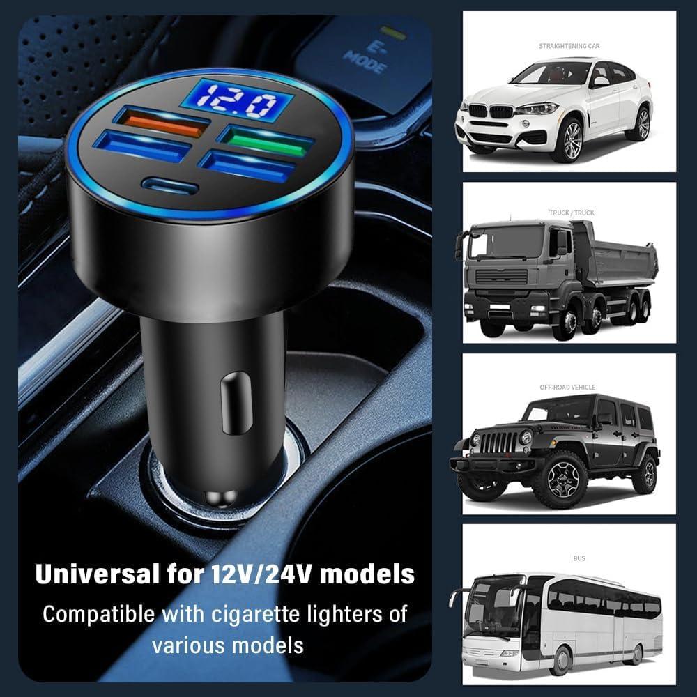 Cargador de coche 5 puertos USB OFSPOWER 24W carga rápida