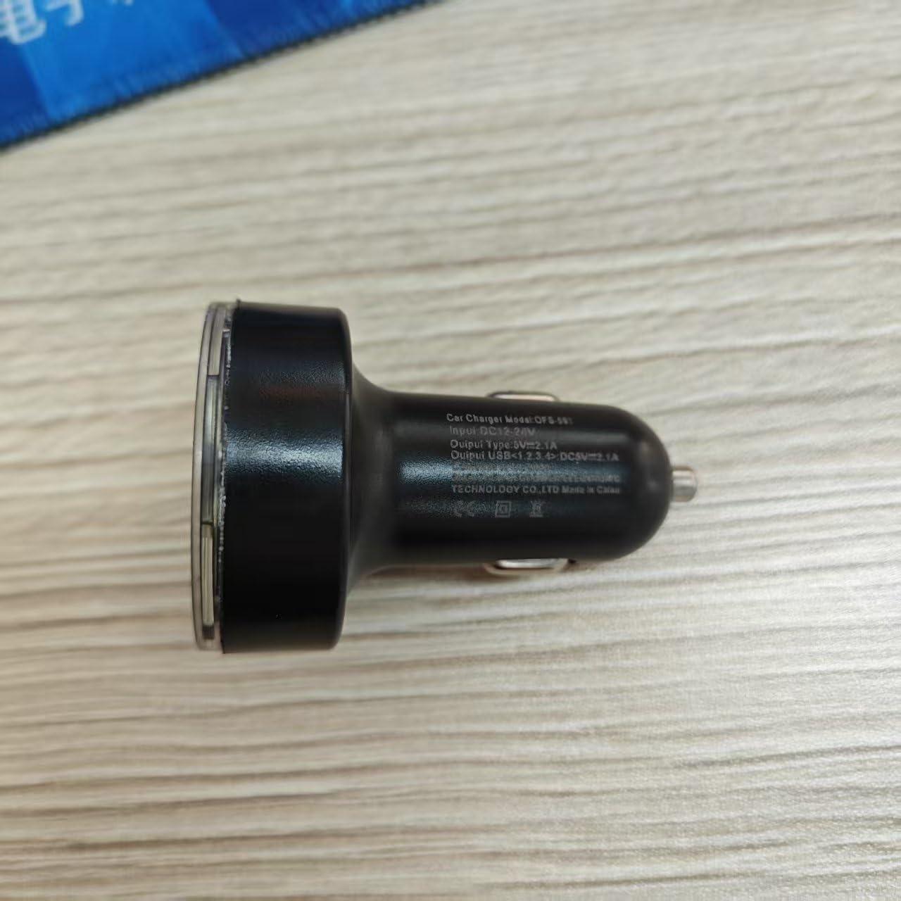 Cargador de coche 5 puertos USB OFSPOWER 24W carga rápida