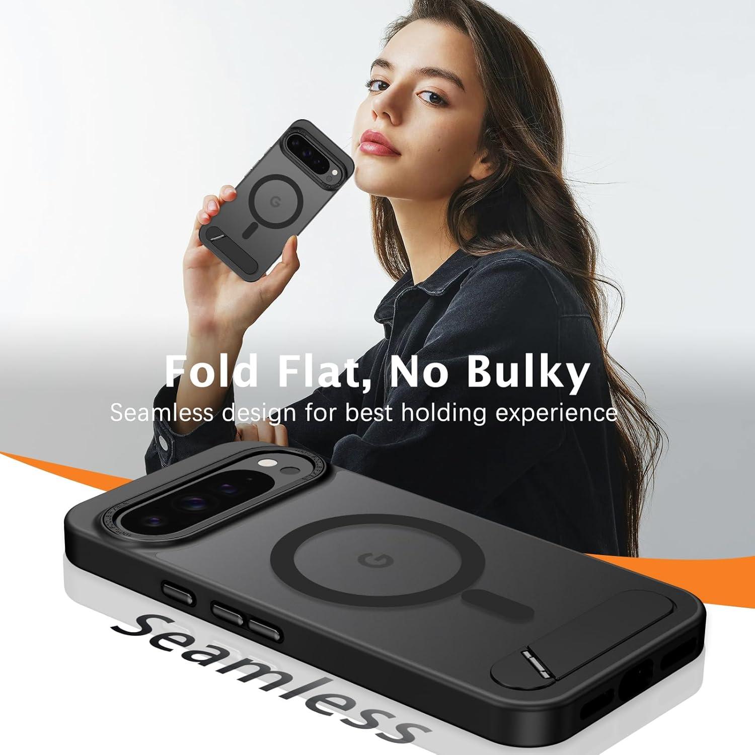 Funda Magnética Telaso para Google Pixel 9 Pro XL, TPU Negro