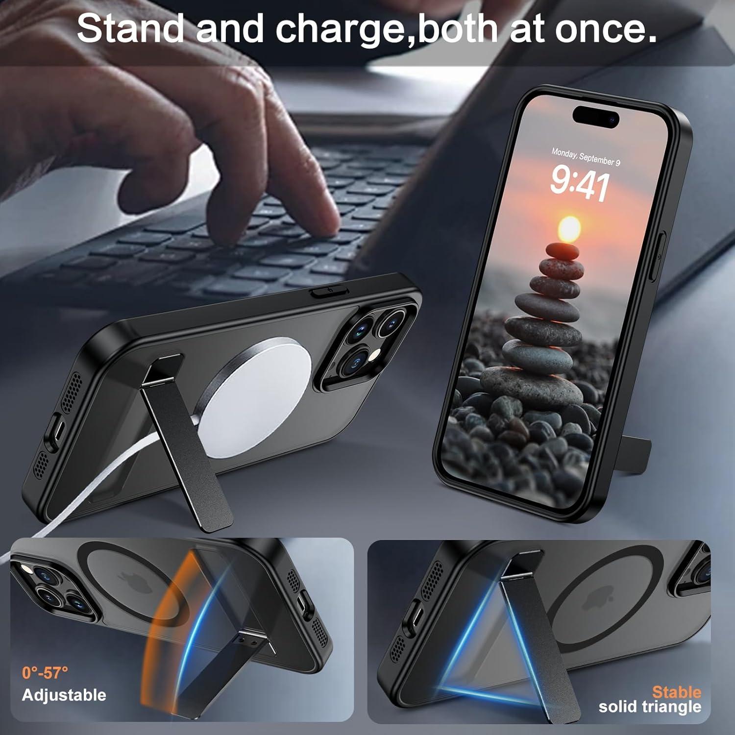 Funda Magnética Telaso para iPhone 14 Pro Max - Negro